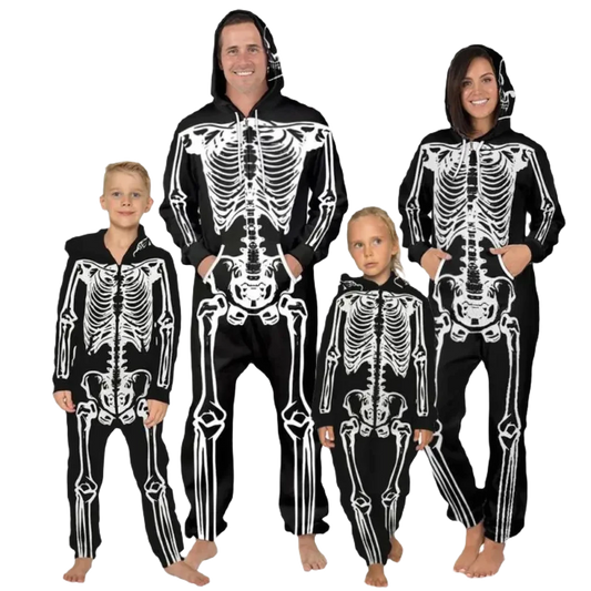 Playful Skeleton Spandex Romper for Kids - Perfect Halloween Costume!