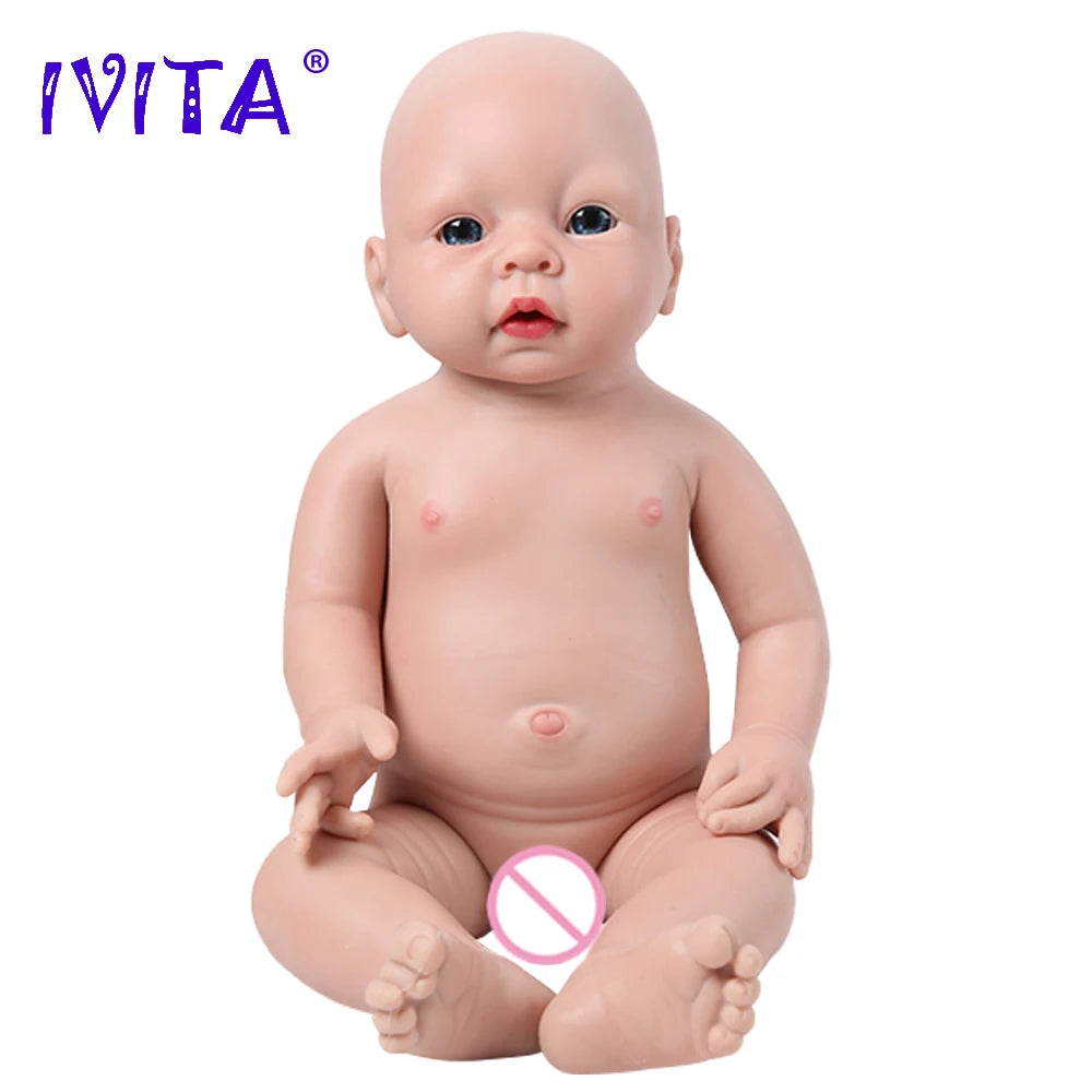 Realistic 20inch 3200g 100% Silicone Reborn Baby Doll IVITA WB1506 - ToylandEU