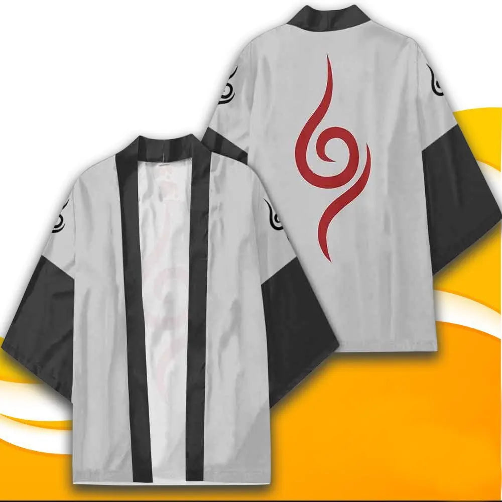 Anime Cosplay Haori | Uchiha Sasuke Print | Pullover Jacket | Unisex Adult
