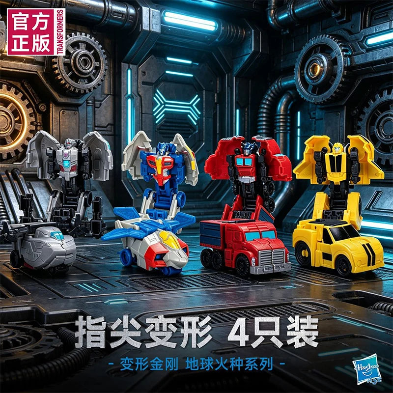 Transformers Figures | Bumblebee Movable Robots | Earth Fire Series | Set of 4