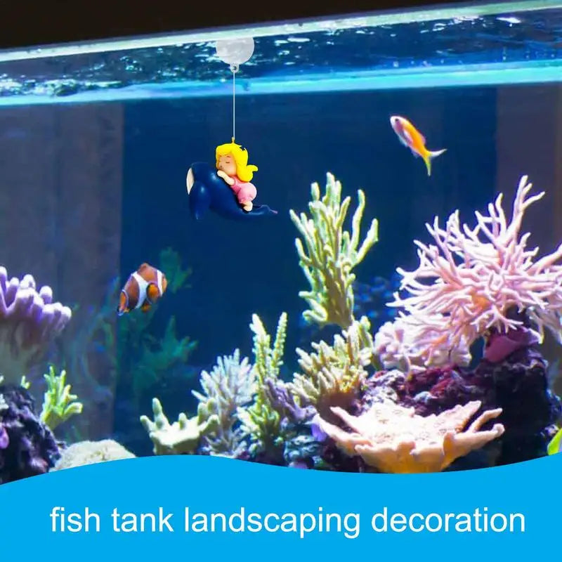 Whimsical Floating Cartoon Fish Toys for Betta Fish Tanks