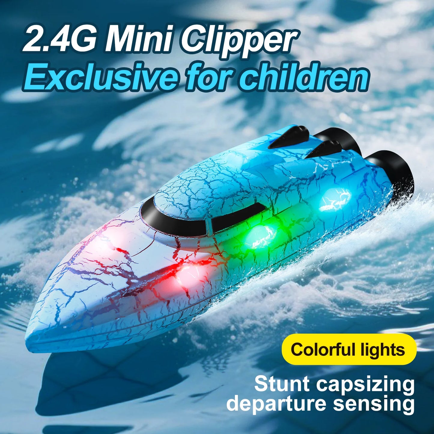 Remote Control Boat | 2.4G | 4 Channel | Mini Light Up