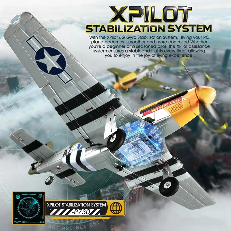P51D Mustang Rc Plane | 5 Channel Brushless | Fixed Wing | Ready To Fly