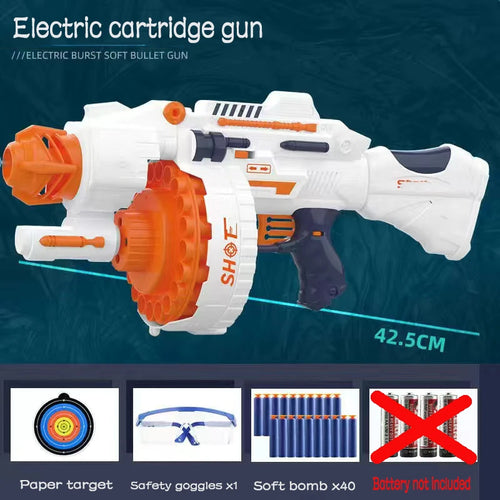 Nerfs Gun Toy Children's Electric Continuous Shooting Gatling Suction ToylandEU.com Toyland EU