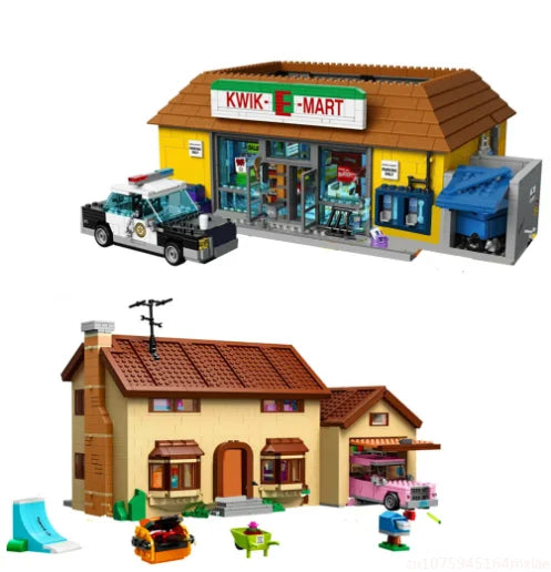 The Simpsons Kwik-E-Mart Building Blocks Set - Eco-Friendly ABS Bricks Model for Ages 6 and Up - ToylandEU