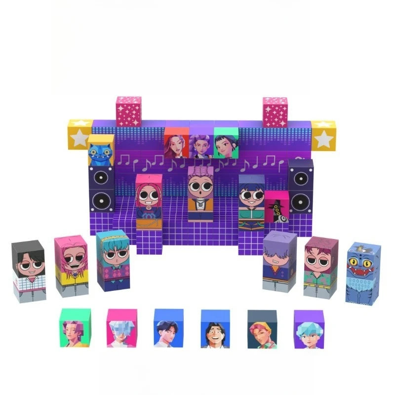 Magnetic Blocks Build Set | 64/100/150 PCS | DIY STEM Toy | Tiger Figure Theme