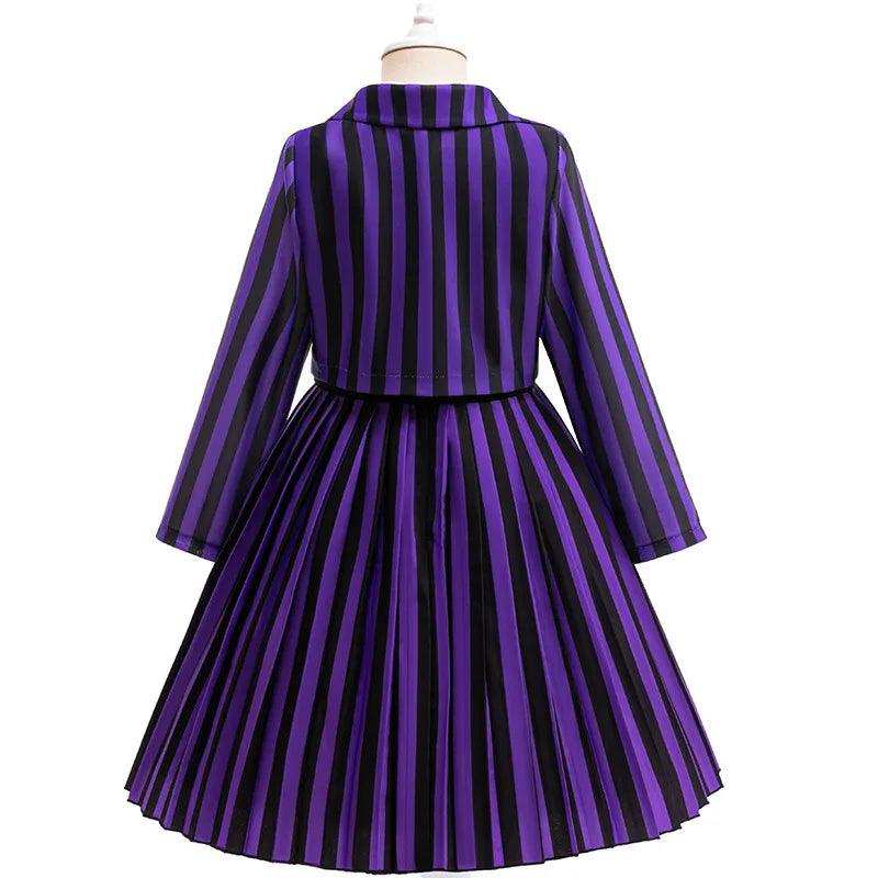 Girls Gothic Dress | Mid-Calf Draped | Toylandeu™