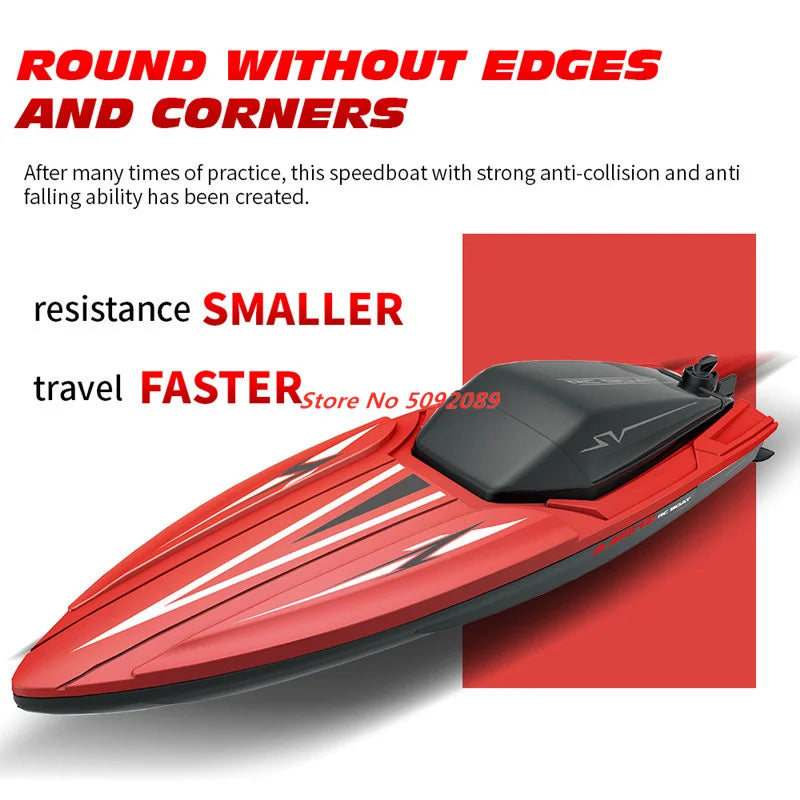 High-Speed 35CM Large RC Racing Boat with 30-Minute Drive Time - ToylandEU