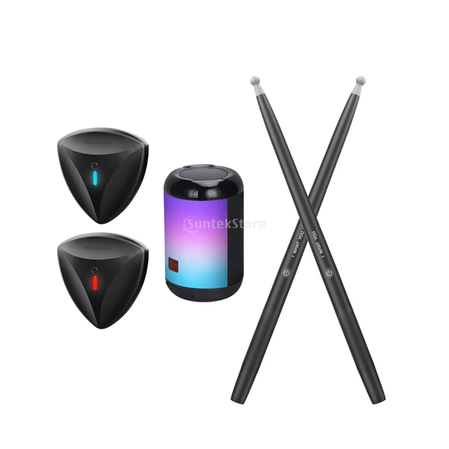 Quiet Portable Electronic Air Drum Set For Studio Practice