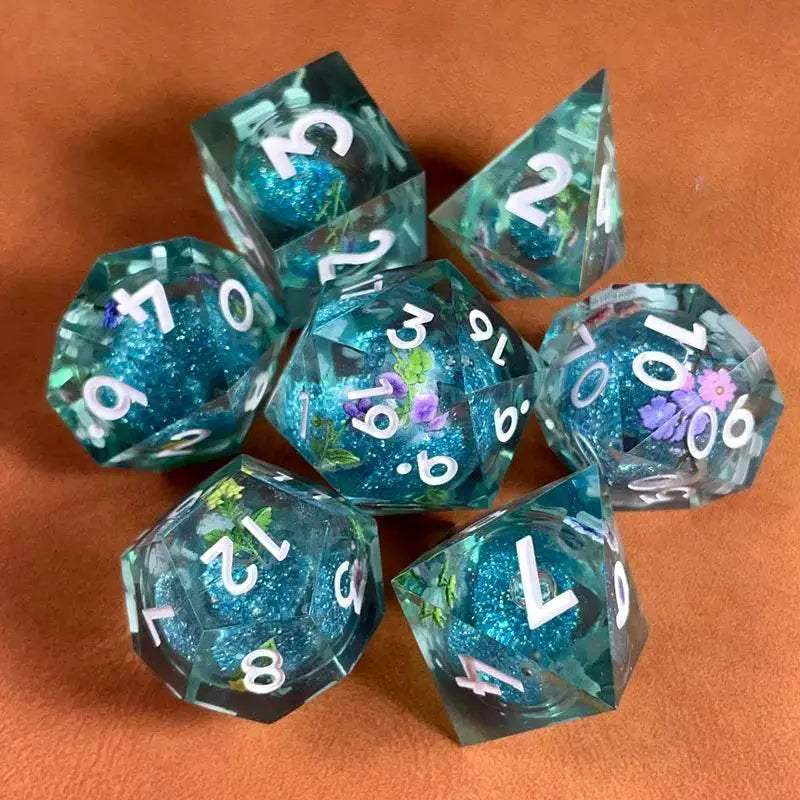Premium Polyhedral Dice Set with Floating Cosmic Eyes for Dungeons and Dragons and RPG Fans - ToylandEU