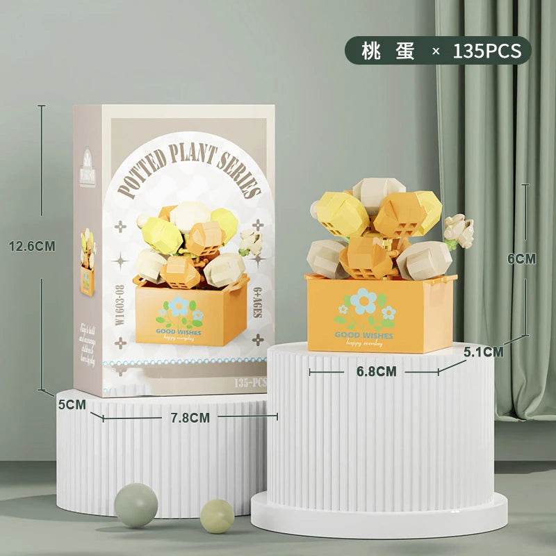 Premium Building Block Kit Flower Bouquet 3D DIY Home Decor - ToylandEU