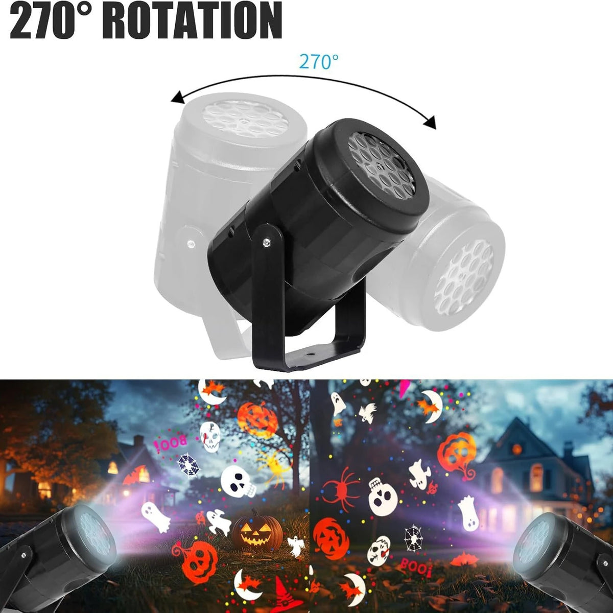 LED Projector Light | USB Powered | Rotating Design | Festive Home Decor