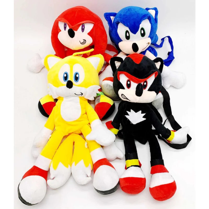 Sonic The Hedgehog Plush Backpack - 45cm Super Soft and Creative - ToylandEU