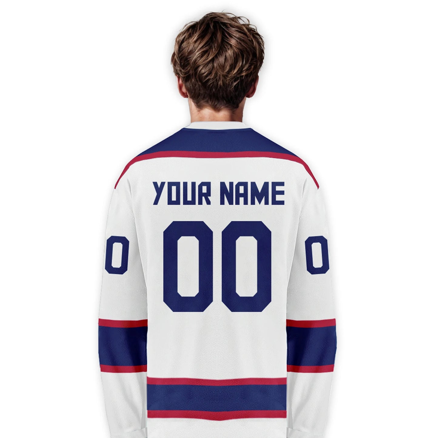 Customizable USA Hockey Jersey - Personalized Ice Hockey Uniform for Men, Women, and Kids - Fan Gear with Custom Name & Number