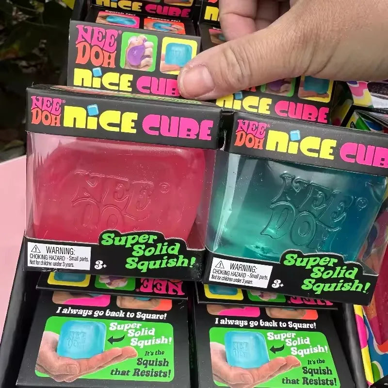Squishy Fidget Toy | Soft Jelly Squeeze | Stress Relief | Jellyfish Cube Set