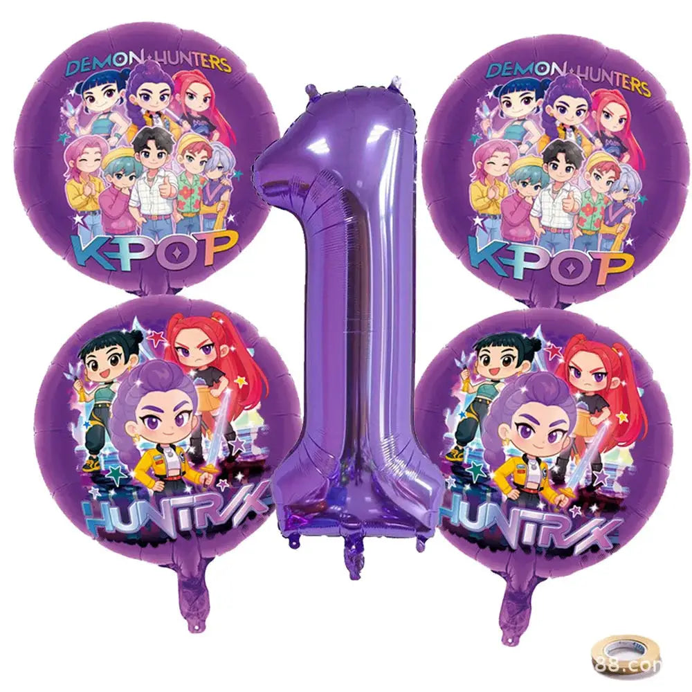 2026 HOT Party Supplies Atmosphere Decoration Purple Laser KPOP Mylar Balloons Party Decoration Foil Balloons - ToylandEU
