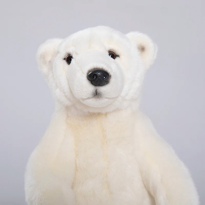 Lifelike Polar Bear Plush Toy Sea World Animal White Bear Dolls Room - ToylandEU