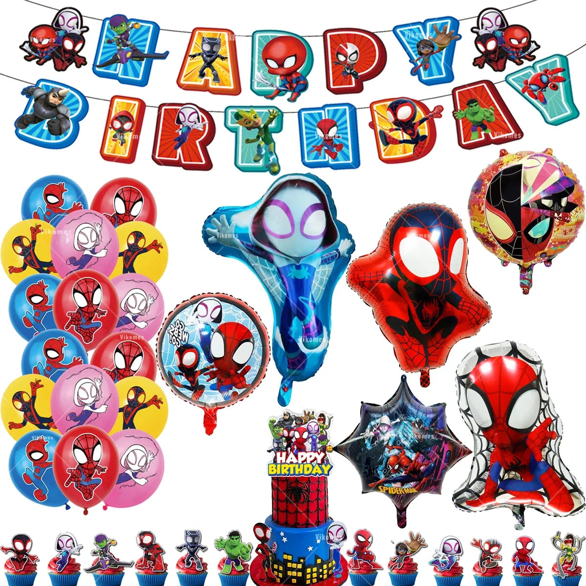 Balloon | Spider Web Friends Theme | Latex Balloon | 1Pc