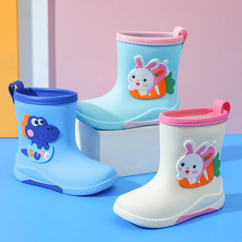 Kids Rain Boots | Waterproof | Non Slip | Youth Dinosaur Pattern
