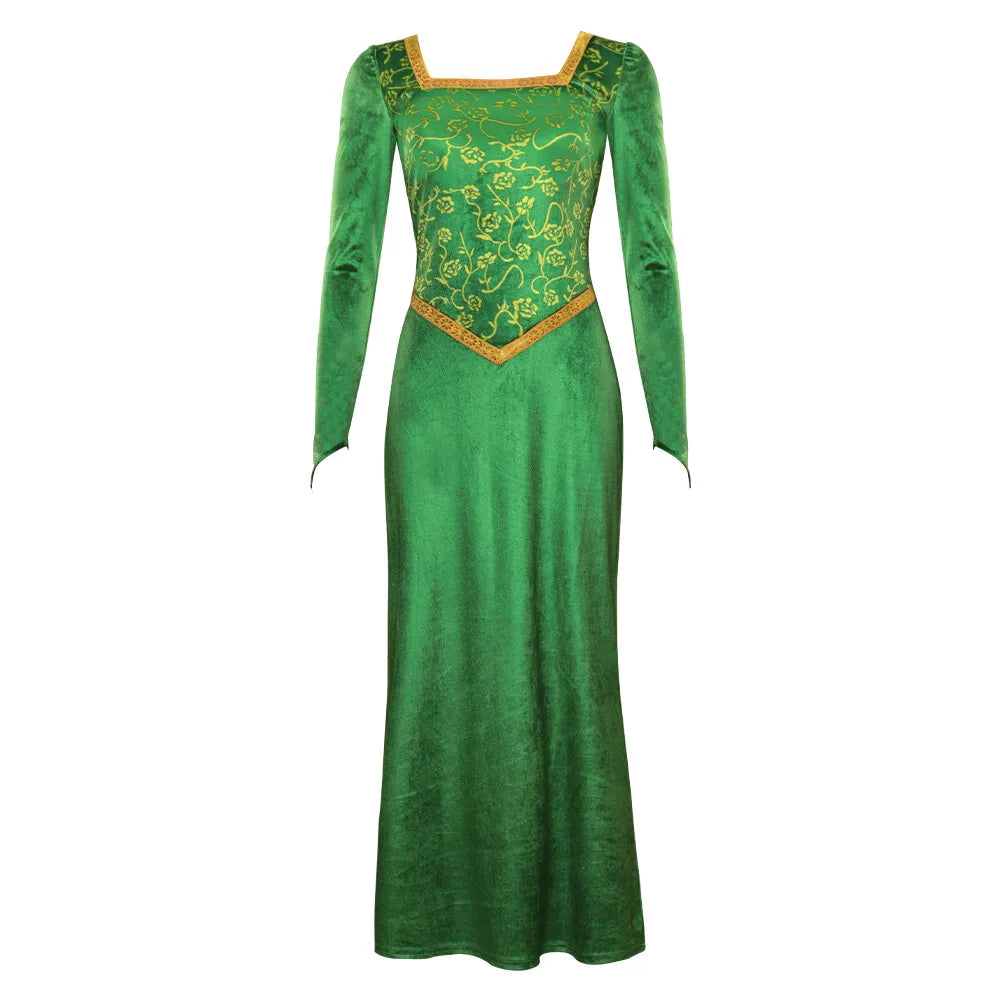 Fiona Green Princess Costume - Enchanting Kids Halloween Dress