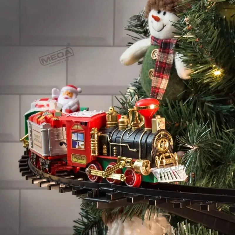 Battery Operated Train With Sound And Light For Christmas Tree