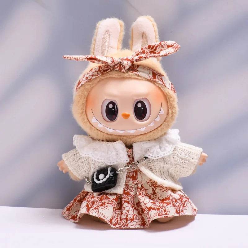 Premium Doll Clothes Spring Summer Dress For 17cm Labubu - ToylandEU