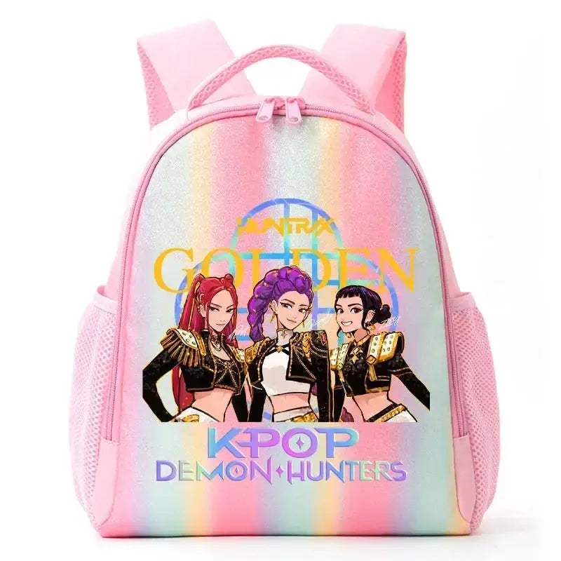 Anime Rainbow Backpack With Demon Hunters Design For Students - ToylandEU