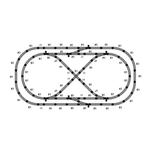 Train Track Crossing Expansion Set for Model Railways