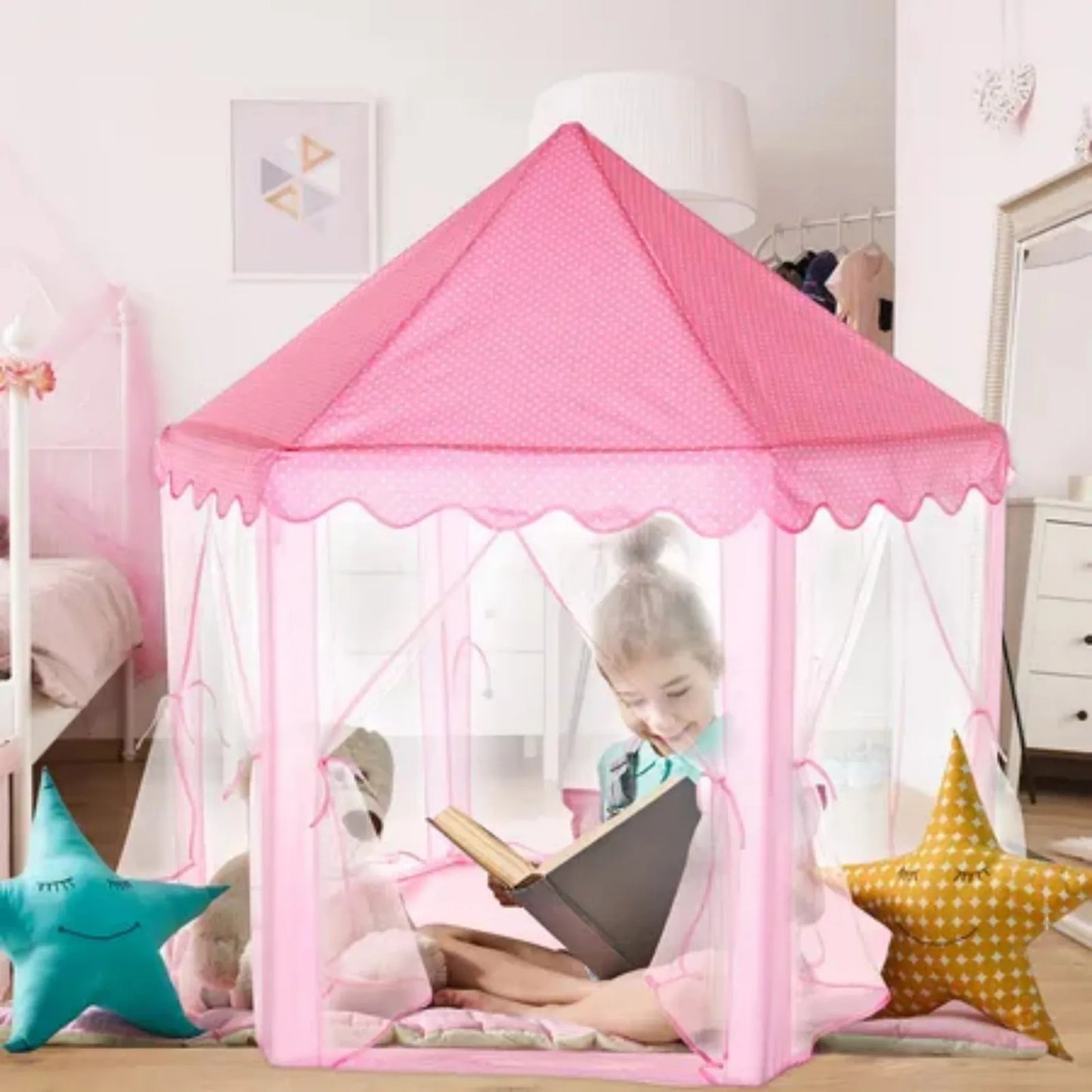 Princess Play Tent Castle for Kids Private Cozy Play Space