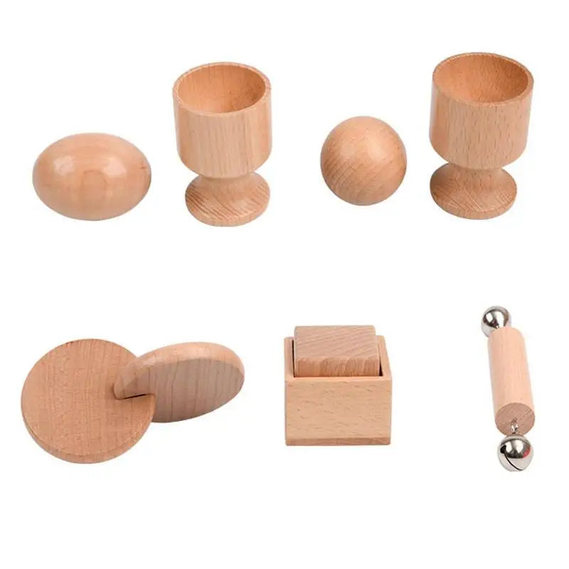 Montessori Beech Wood Interlocking Discs Toy for Toddler Development