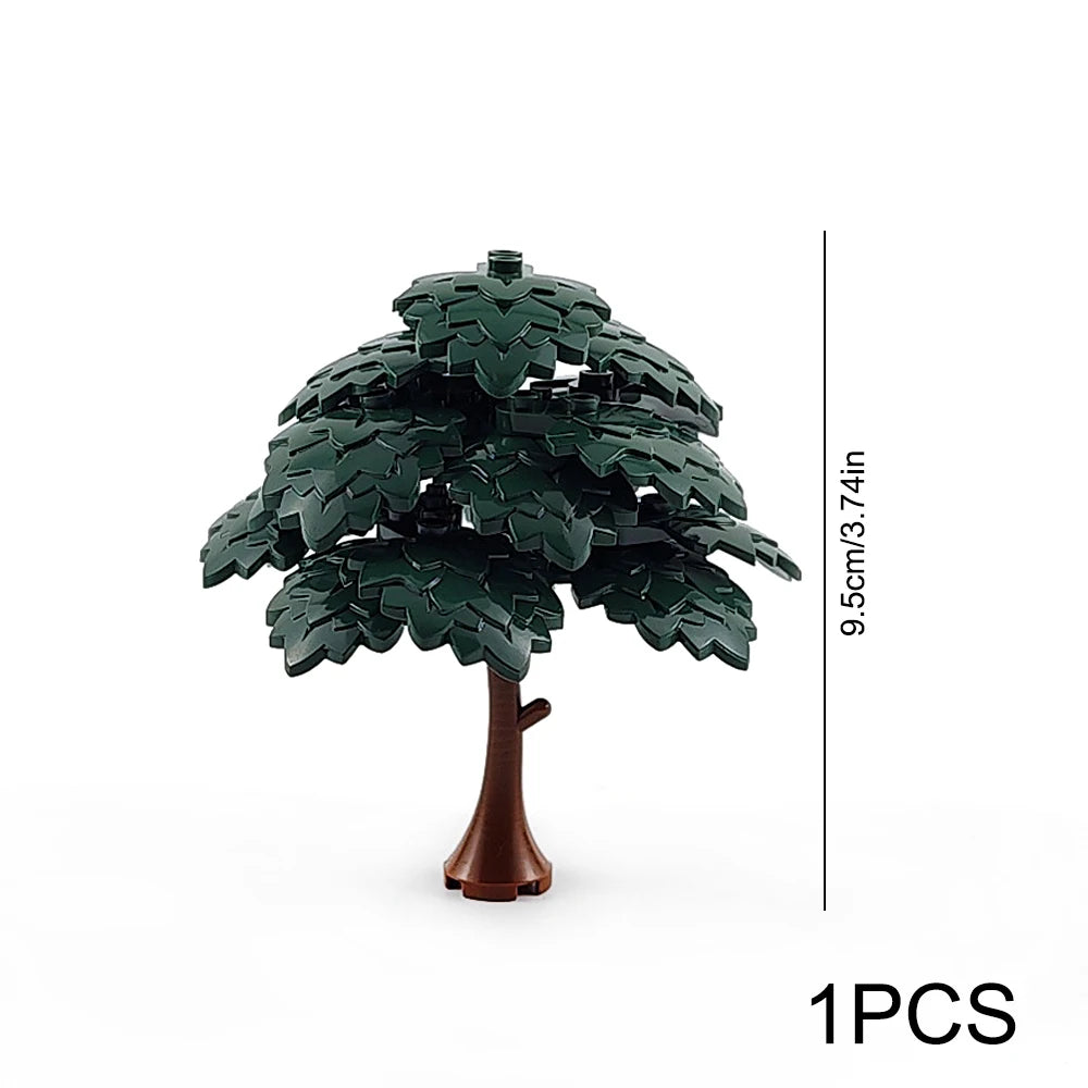 Block Trees | Compatible Brick Design | Plastic Garden Style | Unisex Model