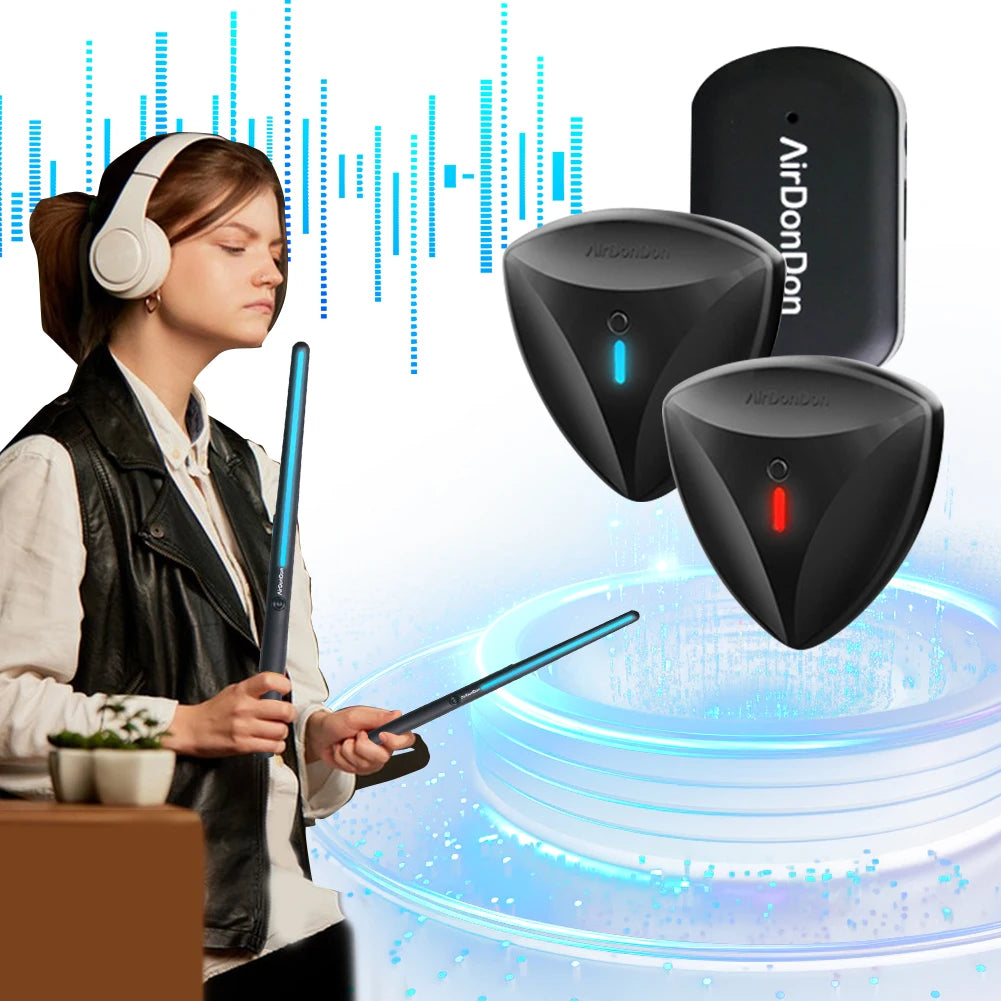 Portable Air Drum Set With Electronic Sticks For Realistic Play