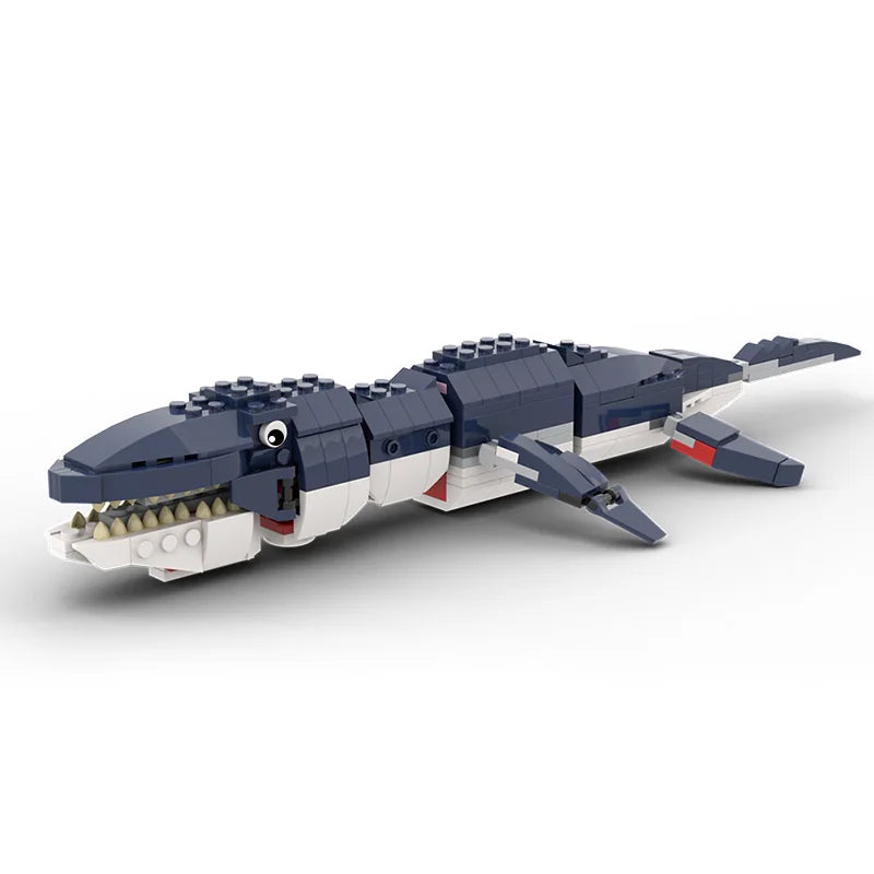 Prehistoric Sea Creatures Building Blocks Set with Shark Gear - ToylandEU