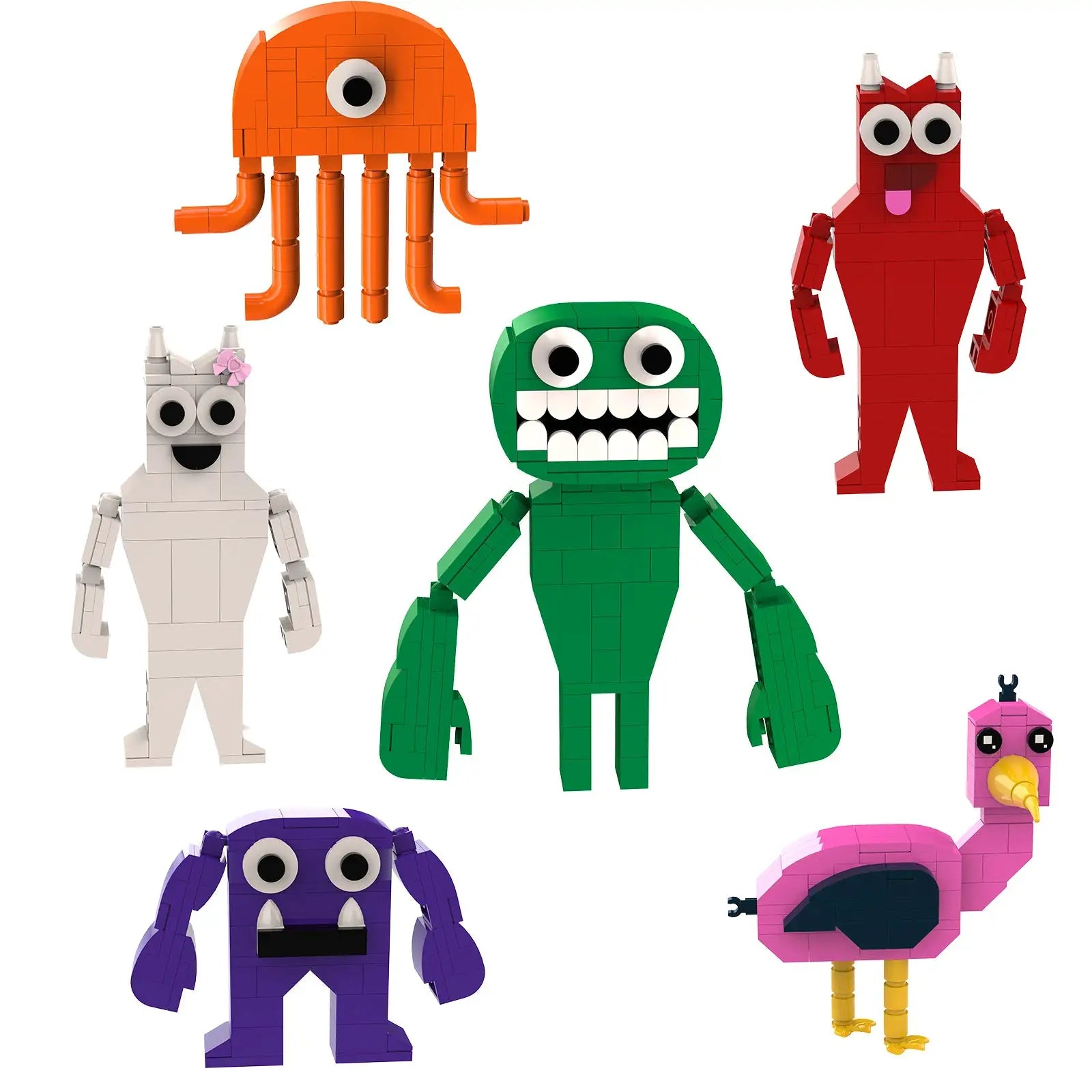 6 in 1 Kindergarten Jumbo Josh Building Toy Set for Kids Boys Girls Horror Ban Game Figure Model Building Blocks Birthday Party - ToylandEU