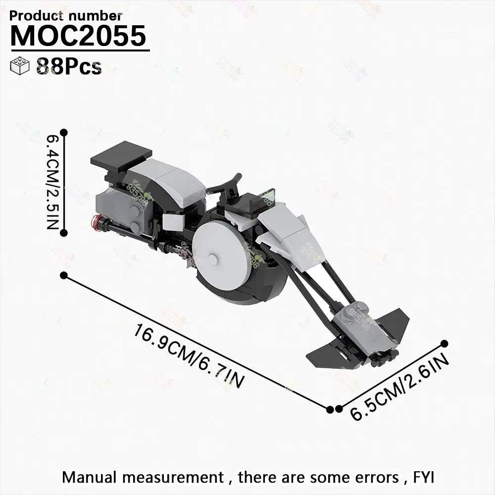 MOC Space Wars Movie Series Interplanetary Flying Motorcycle Combat Robot Airship Scout Building Blocks DIY Brick Kids Toy Gifts - ToylandEU
