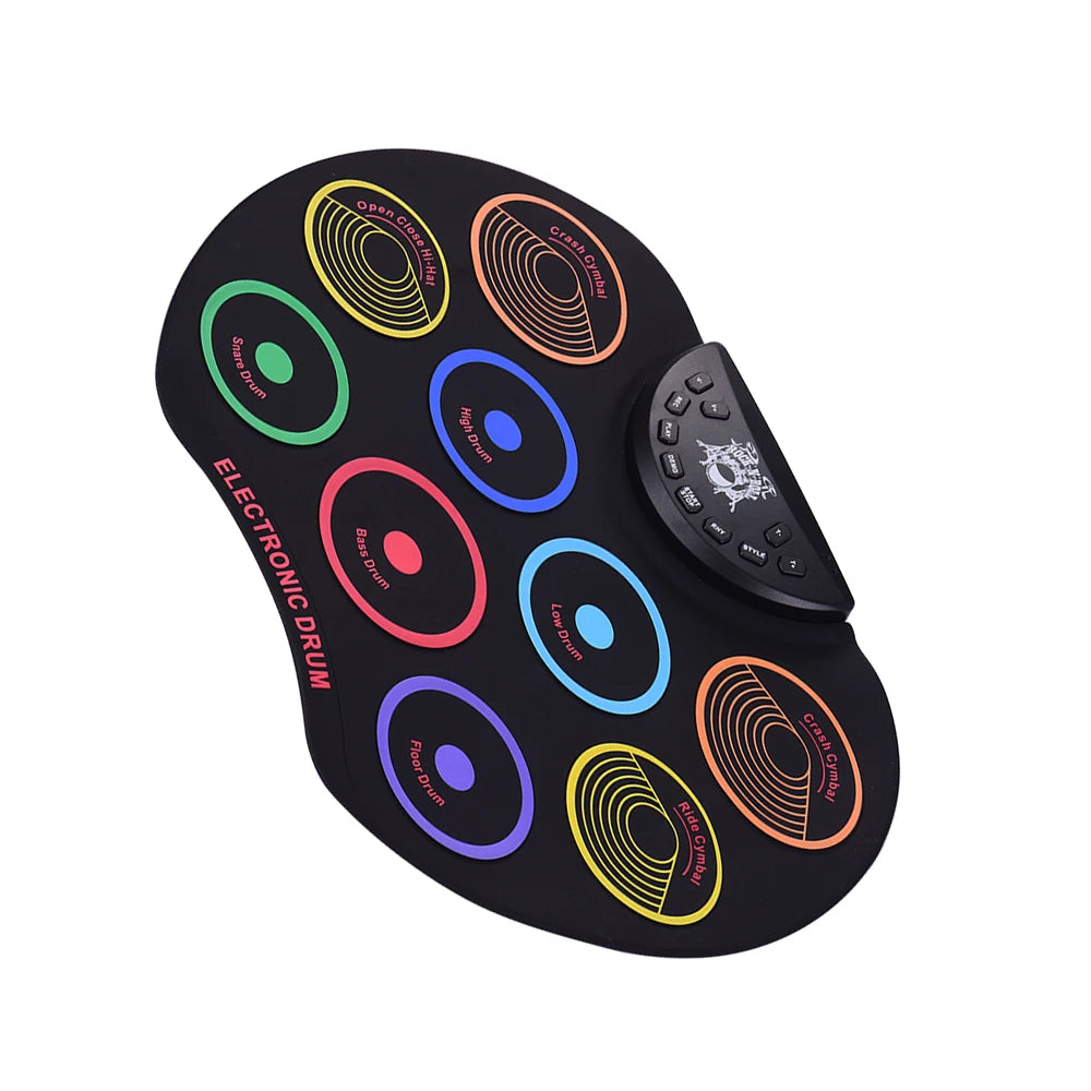 Portable Roll Up Electronic Drum Kit With 9 Silicon Pads