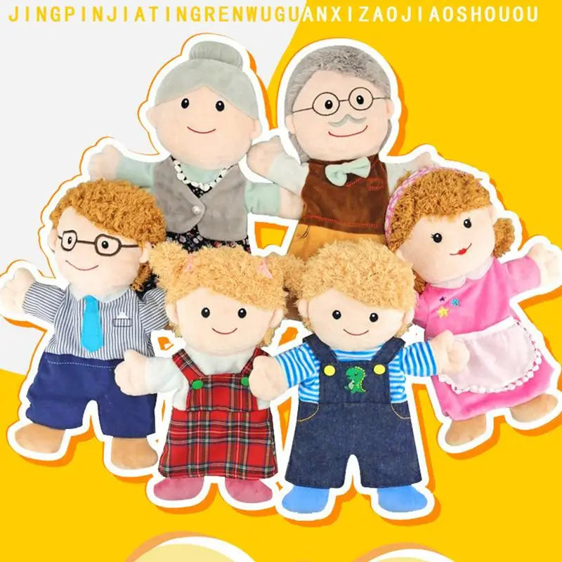 Soft Stuffed Doll Family Hand Puppet Toy