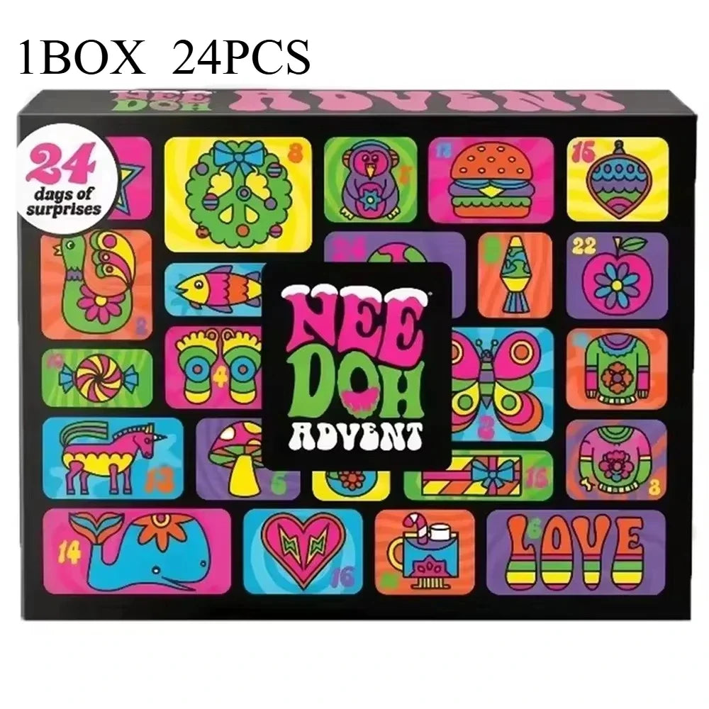 Advent Calendar | 2026 Blind Box Squish Cube Fidget | Sensory Stress Relief Toy | Xmas Gift