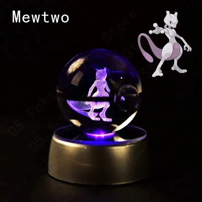 Pokemon Crystal Ball Night Light LED Lamp Glow Gift - ToylandEU