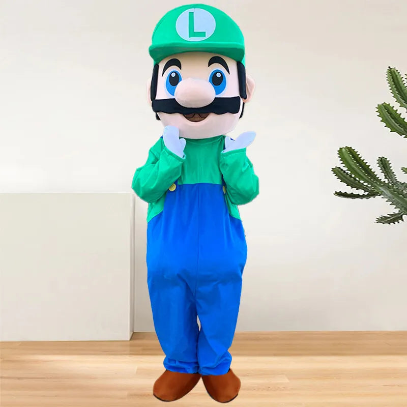 Mario And Luigi Adult Cosplay Suit | Full Body Mascot | Stage Ready | 14 Plus