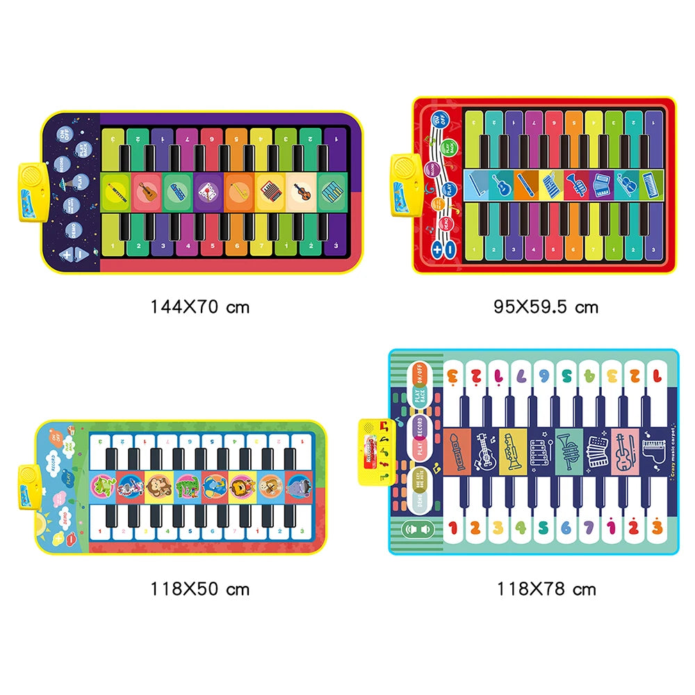 Baby Music Instruments Piano Double Row Keyboard Electronic Dance Mats - ToylandEU