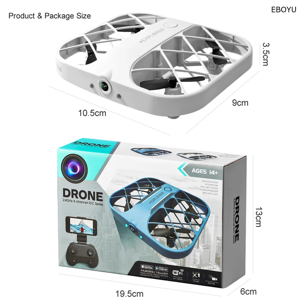 JJRC H107 Mini Drone - 8K/4K HD Camera with Live Video Streaming