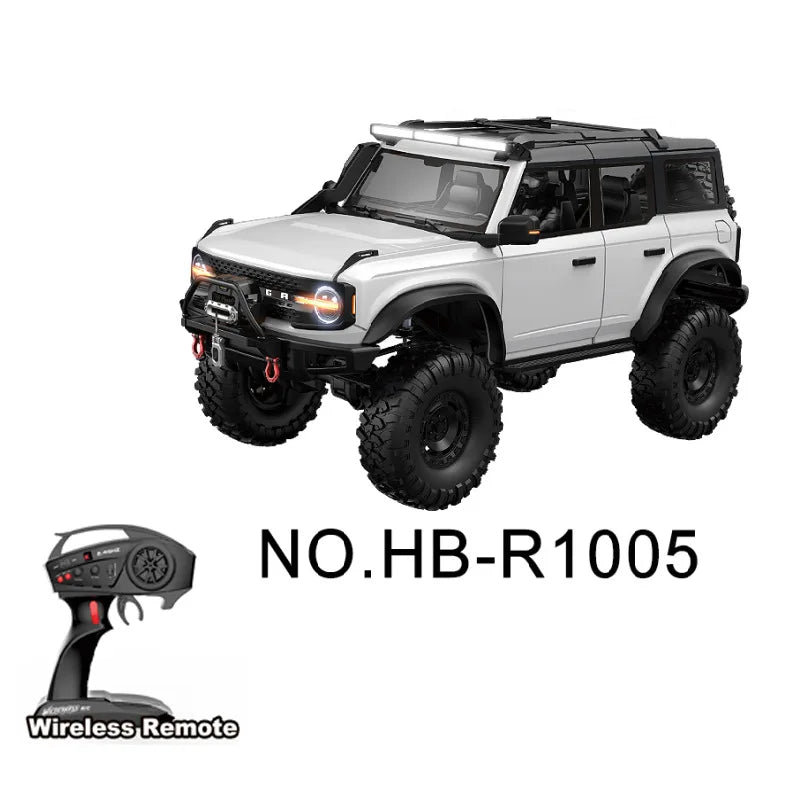 RC 1/10 Scale Remote Control Off-Road Rock Crawler Truck - 4WD RTR Climbing Vehicle with LED Lights and Lithium Battery