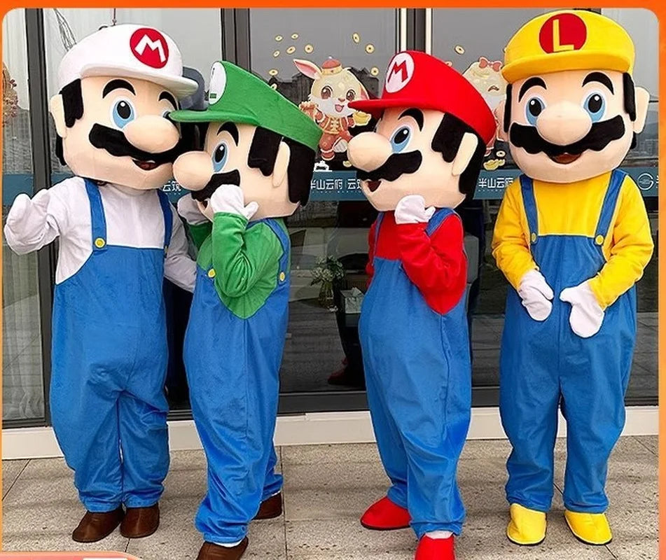 Mario And Luigi Adult Cosplay Suit | Full Body Mascot | Stage Ready | 14 Plus