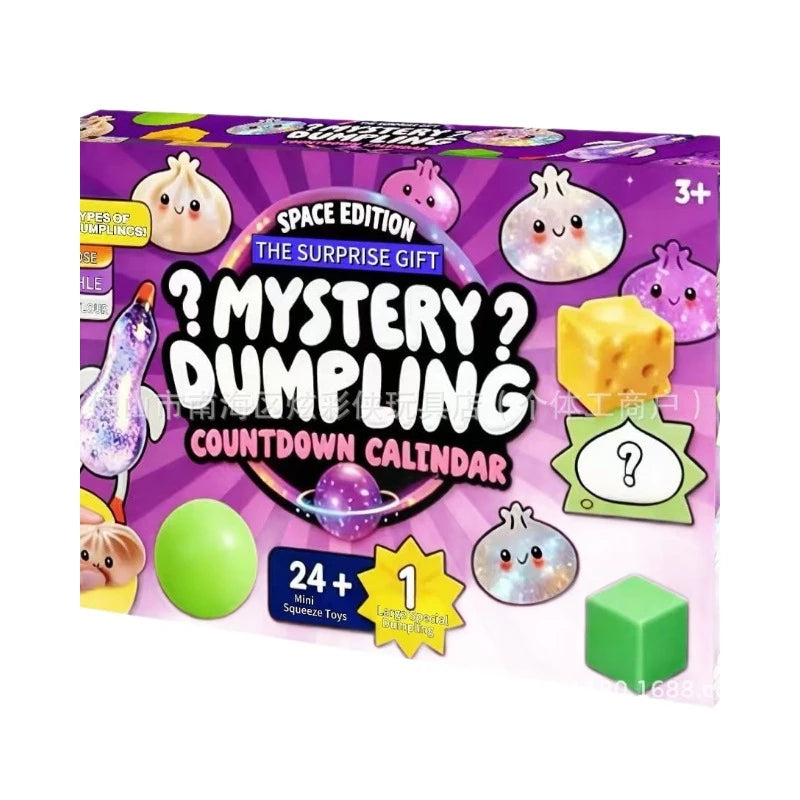 Advent Calendar | 24 Day Dumpling Squishies | Soft Slow Rise Anti Stress Toys | Anxiety Relief Holiday Gift