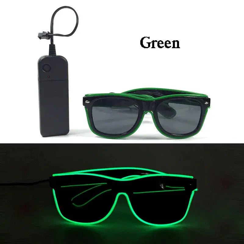 Led Luminous Glasses Bar Masquerade Concert Rave Goggles Rainbow Space Robot Futuristic Led DJ LIGHT Glasses Star Y2k Glasses - ToylandEU