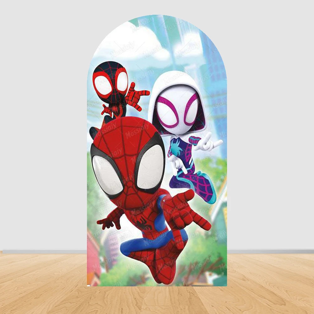 Arch Backdrop | Spider-Man Theme | Polyester | Customized