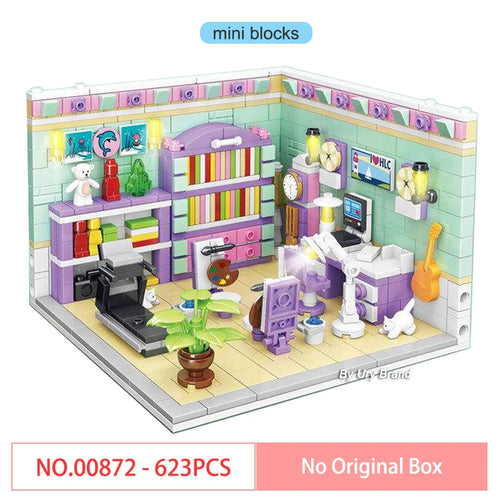 Friends Mini Bricks Girls Bedroom Morden Princess Set Playground House ToylandEU.com Toyland EU