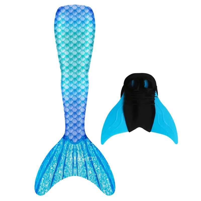 Mermaid Tail Swimwear | Elastic Polyester Elastane | Kids Unisex | Monofin