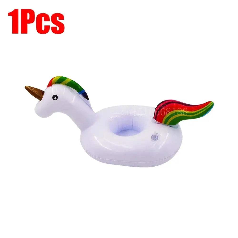 1-5Pcs Floating Cup Inflatable Flamingo Drinks Cup Holder Pool Float Bar Coasters Floatation Devices Pink Toy Drink Holder - ToylandEU